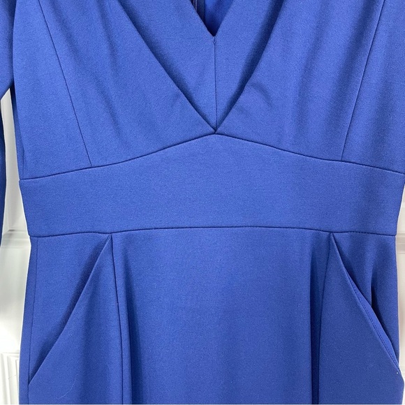 Catherine Malandrino Blue V-Neck Dress Size 2 - Picture 14 of 15